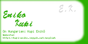 eniko kupi business card